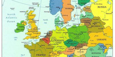 نقشه اروپا نشان دانمارک